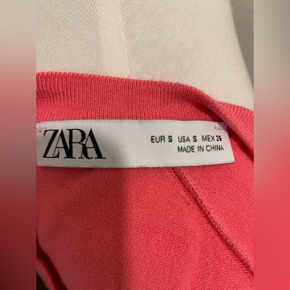Zara womens solid pink knit sweater - Picture 3 of 3